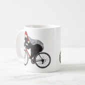 Mug Badger de miel de Noël à vélo sur un vélo (Devant gauche)