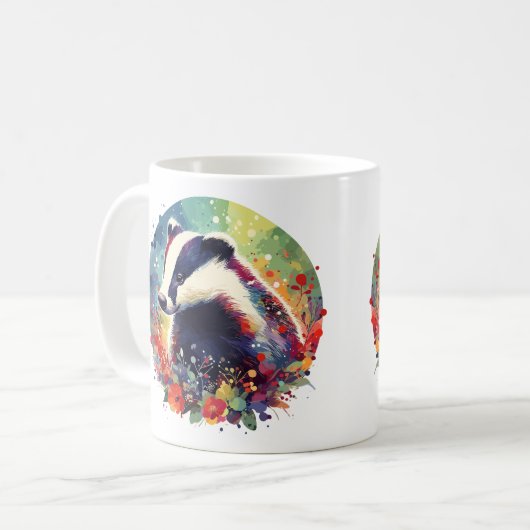 Mug Badger et Fleur sauvage (Devant gauche)