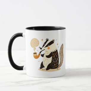 Mug Badger sophistiqué Fumer un tuyau