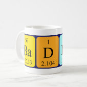 Mug BadLad, volume de phrase de table périodique (Devant gauche)