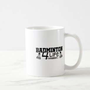 Mug Badminton 4 Life Graphic Badminton Player Navette