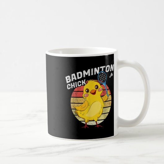 Mug Badminton Chick Retro Chicken Birdie Women Badmint (Droite)