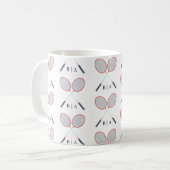 Mug Badminton de monogramme personnalisé (Devant gauche)