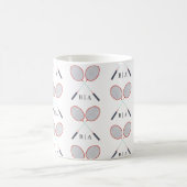 Mug Badminton de monogramme personnalisé (Centre)