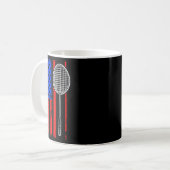 Mug Badminton Drapeau Américain (Devant gauche)