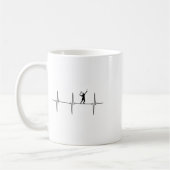 Mug Badminton Ecg Heartbeat Shuttle Pulse Fréquence 1 (Gauche)