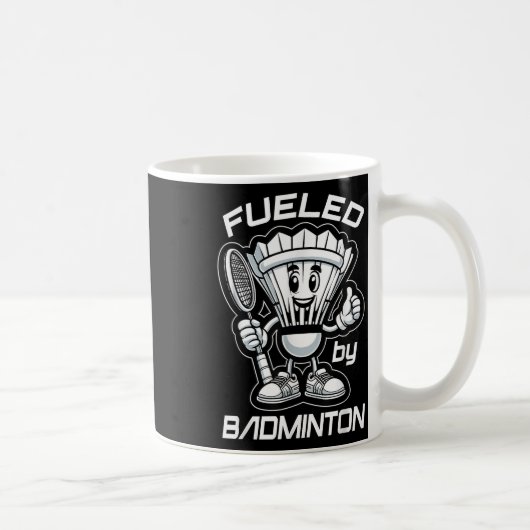 Mug Badminton Forever Cartoon Shuttle Et Racket Graphe (Droite)