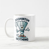 Mug Badminton Forever Cartoon Shuttle Et Racket Graphe (Gauche)