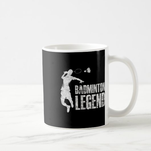 Mug Badminton Legend Racket Shuttle Joueur Badminton (Droite)