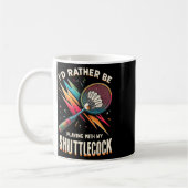 Mug Badminton Player Shutt Racket Badmintoner (Gauche)