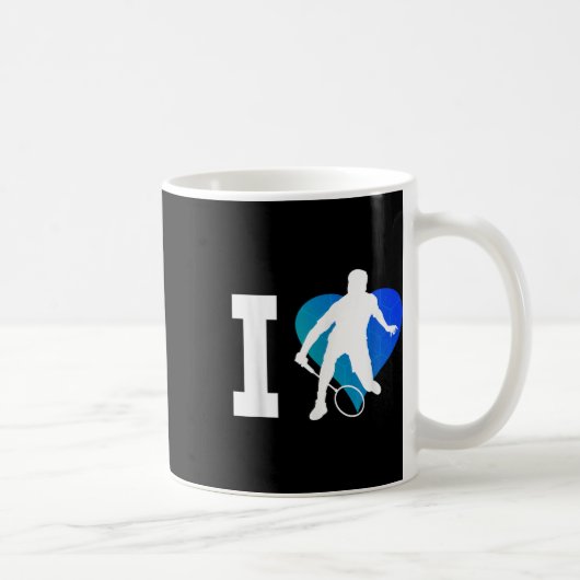 Mug Badminton Player Squash Mens Shuttle Badminton  (Droite)