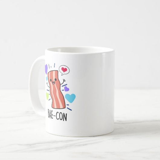 Mug Bae-con Funny Bacon Pun (Devant gauche)
