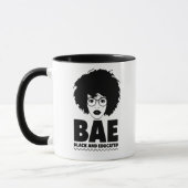 Mug BAE : Femme noire africaine noire et éduquée (Gauche)