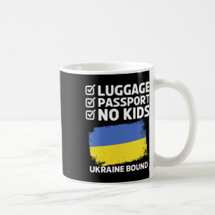 Mug Bagages en partance pour l'Ukraine Voyage vacances