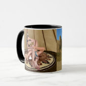 MUG BAGARRE DE CHATS DANS UN TIPI (Devant gauche)