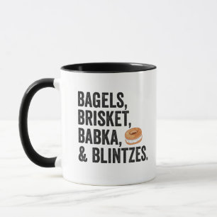 Mug Bagels Hanoukka Juif Brisket Bakka Blintzes cadeau