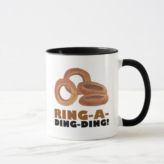 Mug Bague-A-Ding-Ding Onion Bague Poignée Alimentation (Droite)