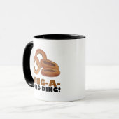 Mug Bague-A-Ding-Ding Onion Bague Poignée Alimentation (Devant gauche)