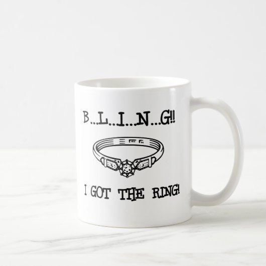 Mug Bague de fiançailles Bling (Droite)