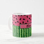 Mug Bague et graines de pastèque Cute Personnalisé (Devant gauche)