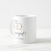 Mug Bagues de fiançailles en diamant personnalisées Ma (Devant gauche)