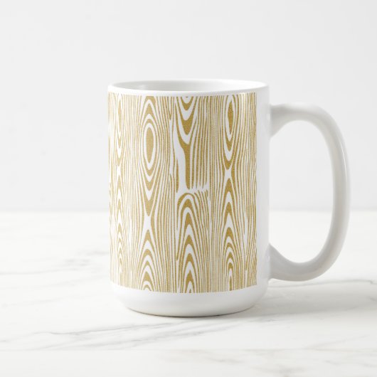 Mug Bagues en bois de Parties scintillant d'or (Droite)