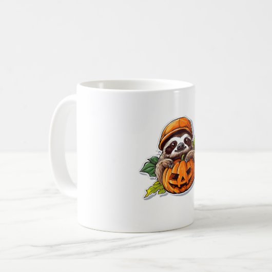Mug Baguette classique Halloween Halloween Sticker (Devant gauche)