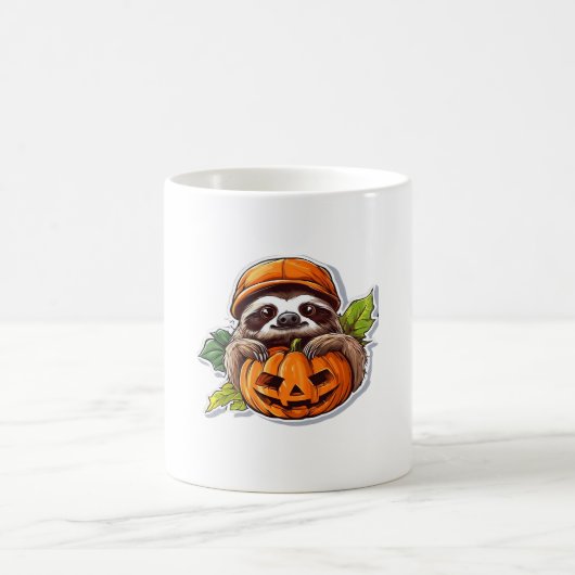 Mug Baguette classique Halloween Halloween Sticker (Centre)