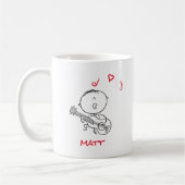Mug Baguette Figurant Garçon Jouant Guitare (Gauche)