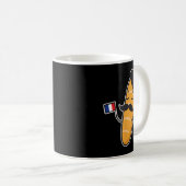 Mug Baguette Française Détenant Un Drapeau Français Et (Devant droit)