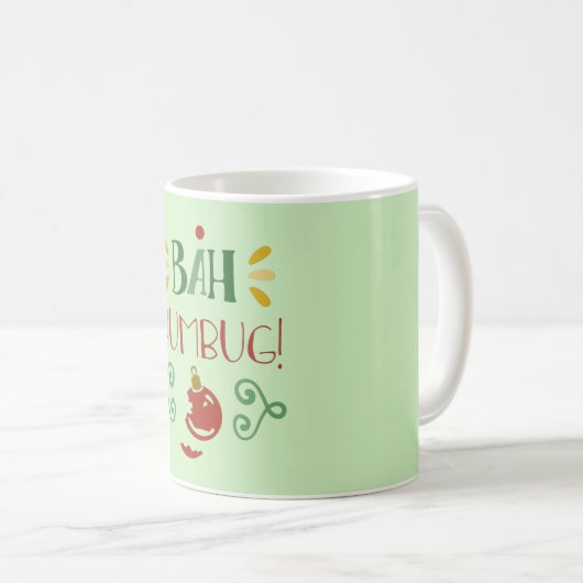 Mug Bah Humbug avec Red Bauble (Devant droit)