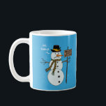 Mug Bah Humbug Grumpy Christmas Snowman Introduire<br><div class="desc">Bah humbug ! Ce design amusant est parfait pour un dîner de Noël, un cadeau d'hôte ou d'hôtesse, ou toute personne un peu antisociale et préférerait éviter la foule cette saison des fêtes. Un bonhomme de neige portant un casquette et une écharpe portant une pancarte sur laquelle on peut lire...</div>