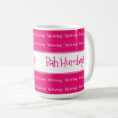 Mug Bah humbug rose Noël (Devant droit)