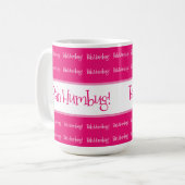 Mug Bah humbug rose Noël (Devant gauche)
