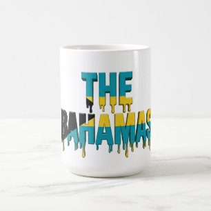Mug Bahamas Texte à effet goutte Drapeau des Caraïb