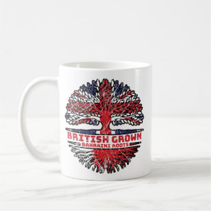 Mug Bahrain Bahraini British UK Tree Roots Flag