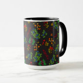 Mug Baies d'automne sur chocolat brun (Devant droit)