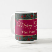 Mug Baies de houx Noël (Devant gauche)