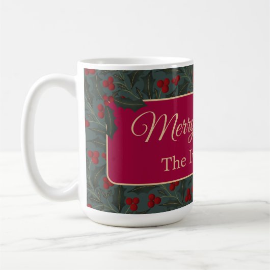 Mug Baies de houx Noël (Gauche)