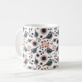 Mug Baies de poulet Fleurs de baies rose bleu rouille (Devant gauche)