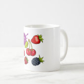 Mug Baies rouges fraîches et cerises (Devant droit)