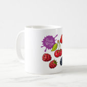 Mug Baies rouges fraîches et cerises (Devant gauche)