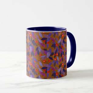 Mug Baies rouges Motif floral minimal Botanique simple