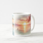 Mug Baignade Au Coucher Du Soleil Aquarelle (Devant droit)