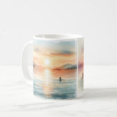 Mug Baignade Au Coucher Du Soleil Aquarelle (Devant gauche)