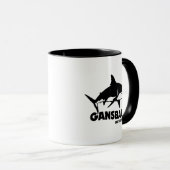 Mug Baignade avec de grands requins blancs - Gansbaai (Devant droit)