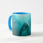 Mug Baignade des dauphins de l'océan vintage (Devant gauche)