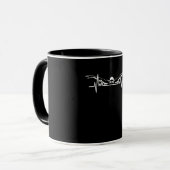 Mug Baignade Heartbeat Équipe Baignade Femmes Filles (Devant gauche)