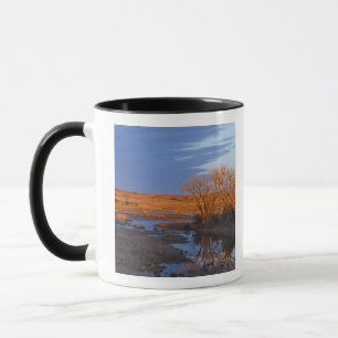 Mug Baigné dans la lumière du coucher de soleil, la ri