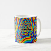 Mug Bâillement de couleur de techno (Devant droit)